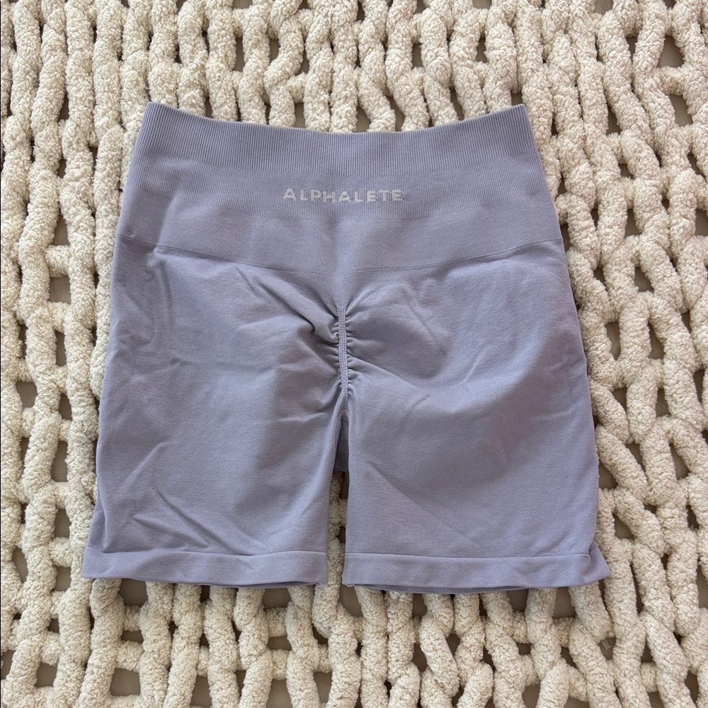 Alphalete Women's Lavender Amplify High-Rise Shorts